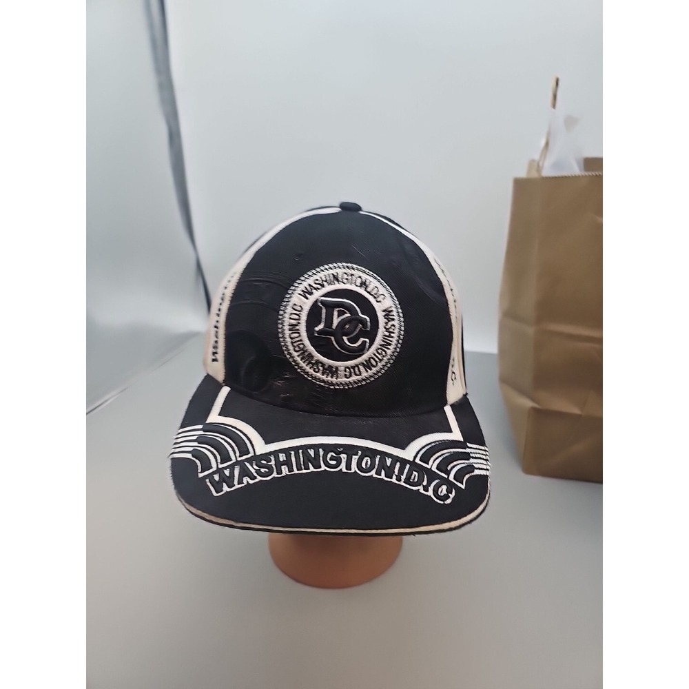 Washington DC Black/White Hat Cap Adjustable‎